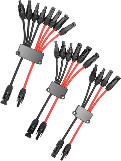 Y-Verzweigungs-Solarstecker 10 AWG für Solarmodule als 2/4/6/8-fach Splitter in Schwarz für Boote und Wohnmobile - Bild 1