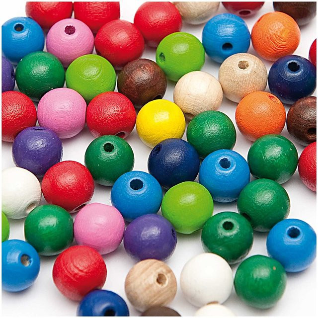 Rico Design Holz-Perlen Bunt 25-teiliges Set - Bild 1