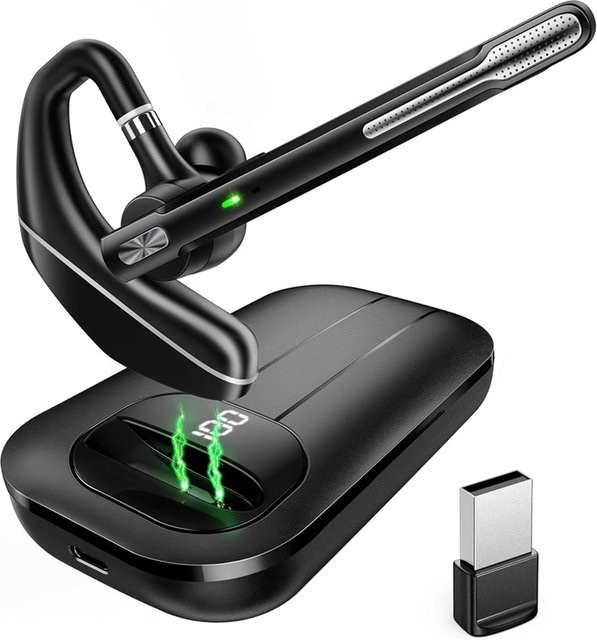 Techsuit Hearyo A6L Bluetooth Callcenter-Headset in Schwarz - Bild 1