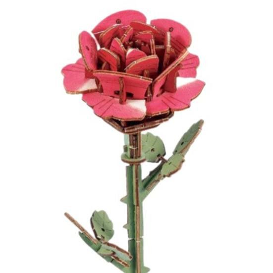ModeMix 3D Holzblumen-Puzzle-Set für Erwachsene DIY Botanisches Bouquet aus Sperrholz als Bastelset für Sonnenblumen oder Rosen - Bild 2