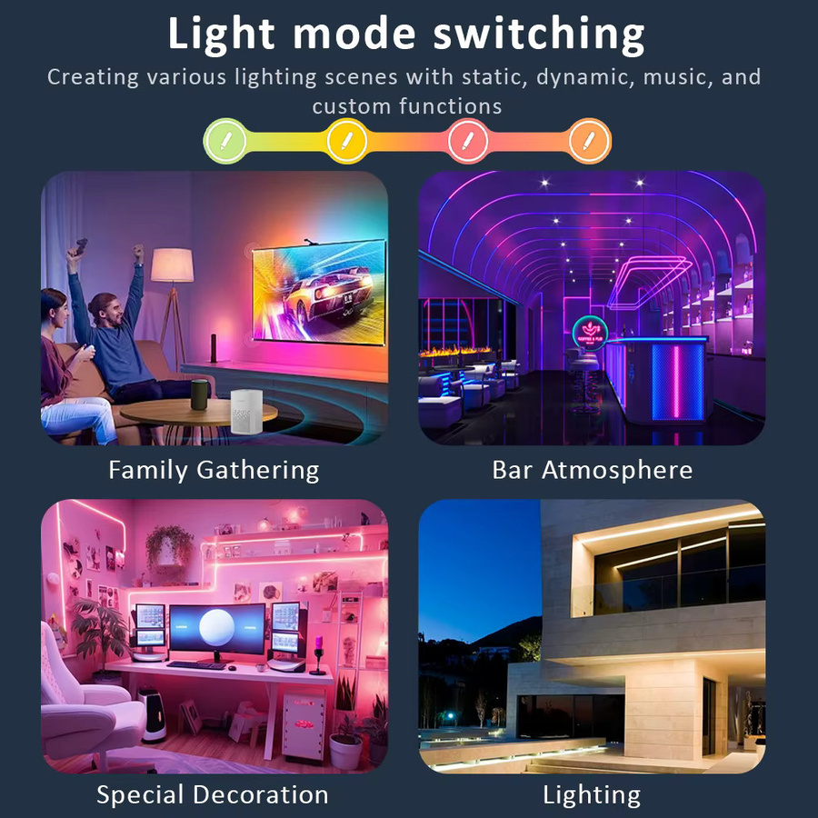 MJJC LED-Controller SP530E mit Wifi, Bluetooth und RF für WS2812B, WS2811 und SK6812 LED-Streifen, kompatibel mit Alexa und Google Home, 5V 12V 24V 5CH Multicolor - Bild 4