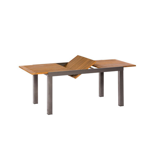 Merxx Gartentisch Santorin aus Akazienholz, rechteckig und ausziehbar, grau/braun, B/T/H: 150 x 90 x 74 cm - Bild 2