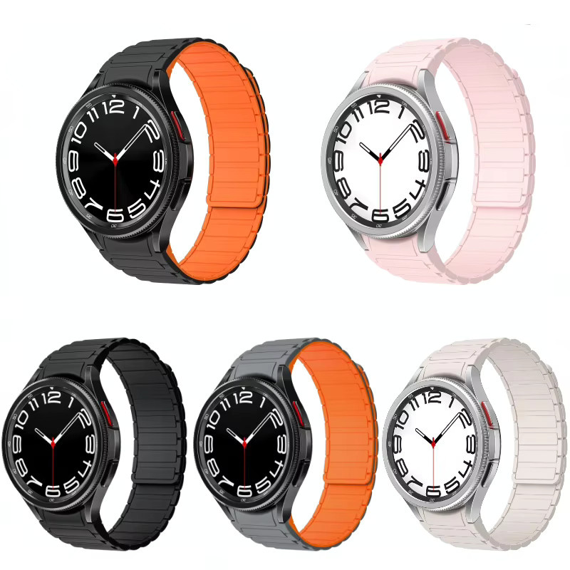 Uhrenarmband Silikon, Schwarz, Unisex - Bild 2
