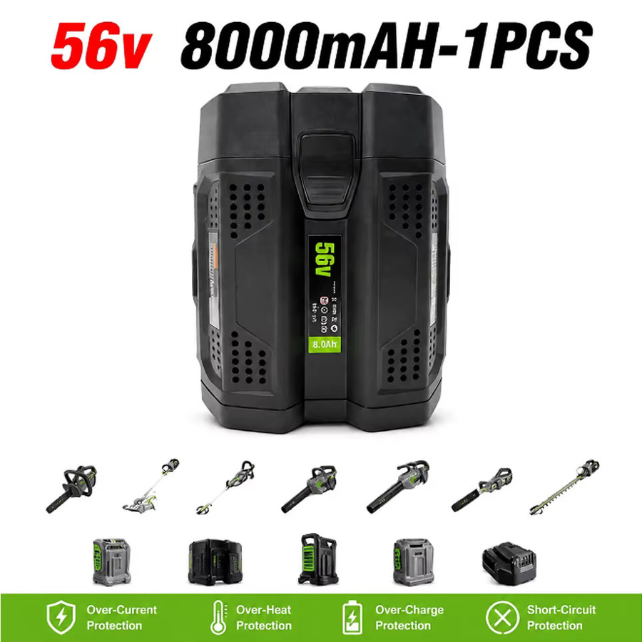 EGO Ersatz-Lithium-Akku 56V 8,0Ah in Schwarz für EGO Elektrowerkzeuge passend für BA2800, BA2800T, BA4200, BA4200T, BA1400 und BA5600T - Bild 8
