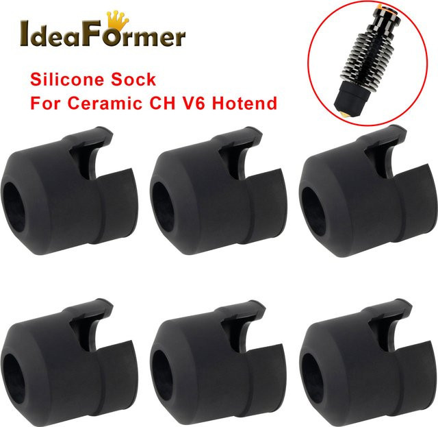 IdeaFormer Silikon Socke für CH V6 Hotend Kit, Schwarze Heizblock Abdeckung für E3D V6 Hotend Heatbreak - Bild 1