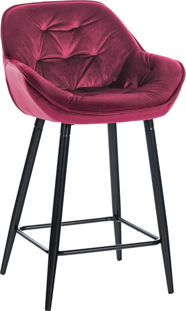CLP Barhocker Gibson aus Samt mit Fußstütze, Sitzhöhe: 76 cm - Bild 1