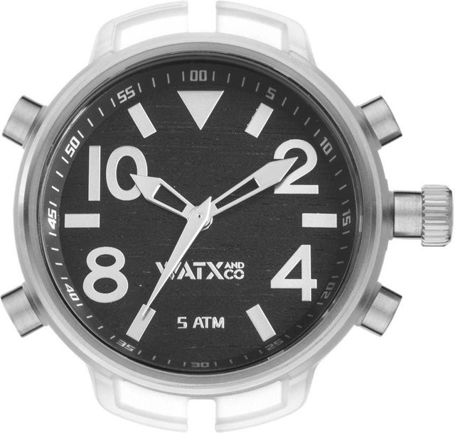 Watxandco Analoguhr, Quarz, Kunststoff, Schwarz, 49 mm, Unisex - Bild 1