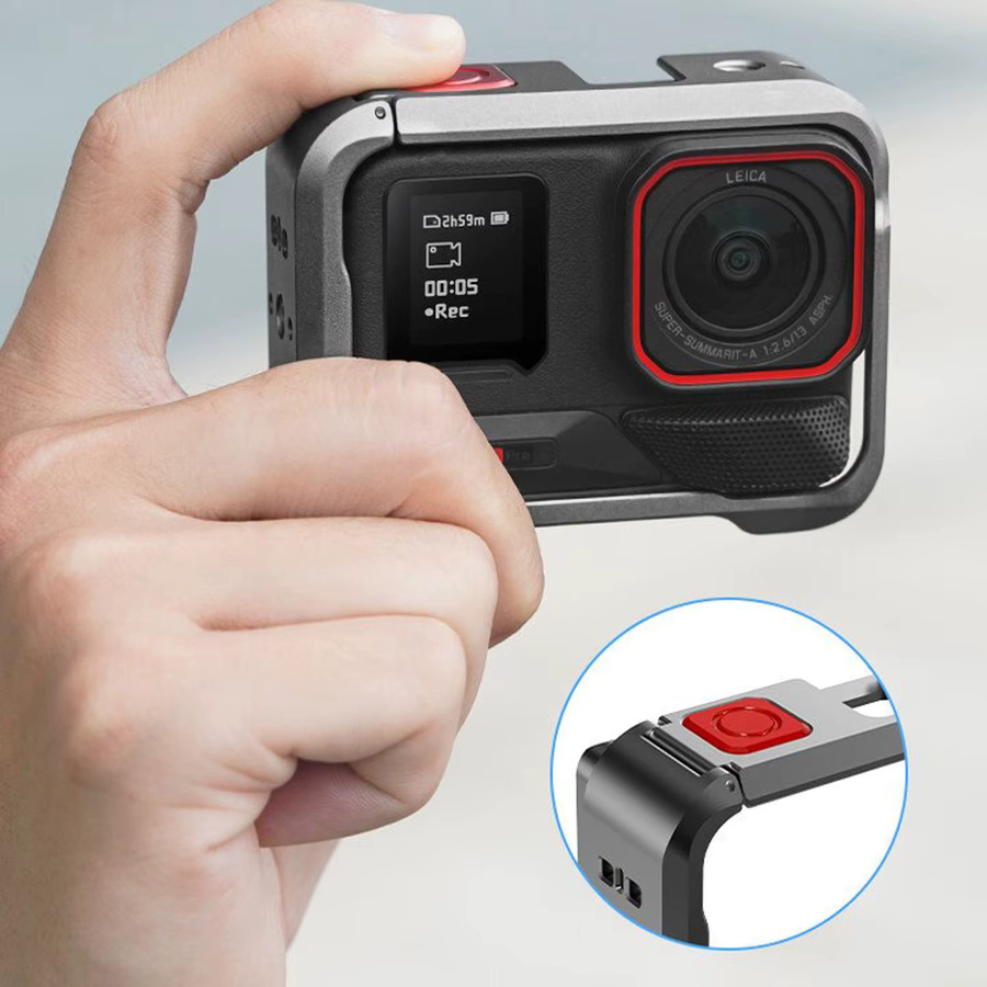 Insta360 Schutzrahmen aus Aluminiumlegierung mit Schnellverschluss Metall-Käfig für Ace Pro 2, Ace Pro und Ace in Schwarz - Bild 3