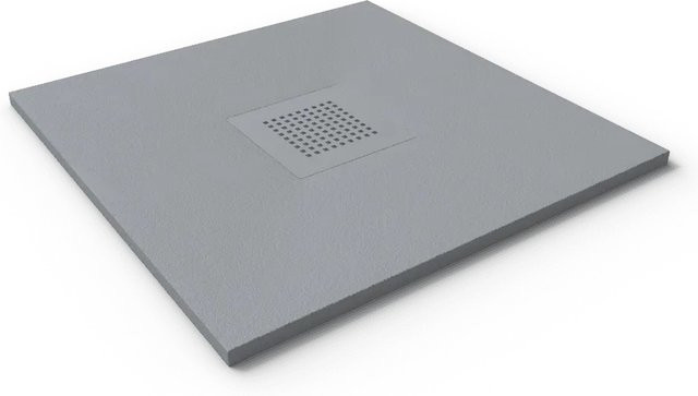 Stano Mineralguss Duschwanne Extra Flach Slate Grau B: 80 cm, T: 70 cm - Bild 1