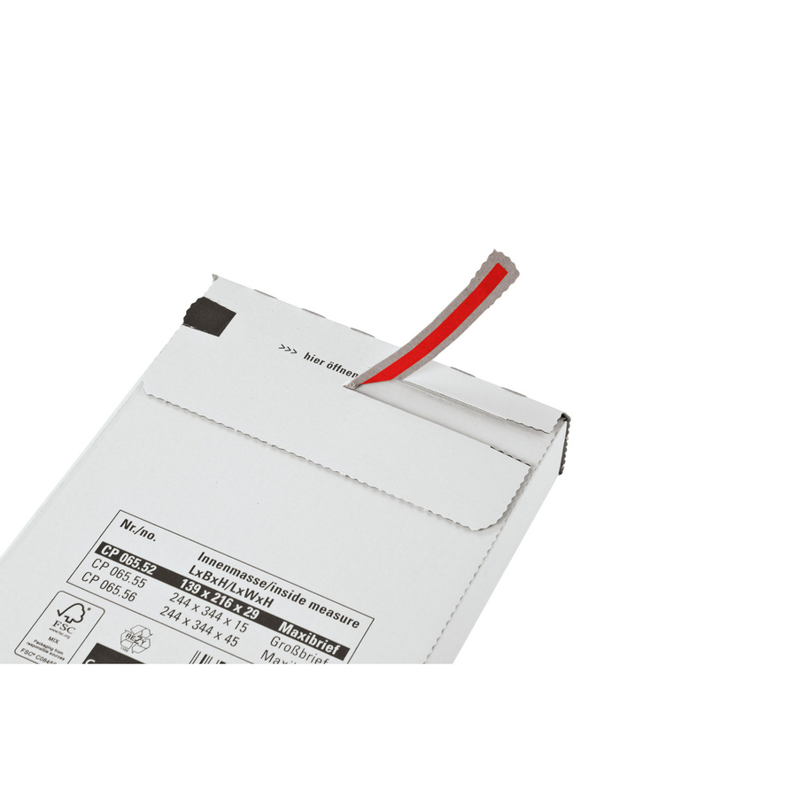 ColomPac Versandkarton Kurierpaket mit Selbstklebeverschluss, weiß, B: 24,4 cm, H: 34,4 cm, T: 1,5 cm - Bild 1