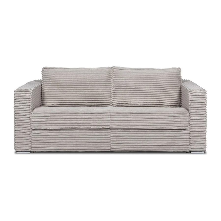 Vente-unique Schlafsofa Loreto Hellgrau mit Breite: 215 cm - Bild 2