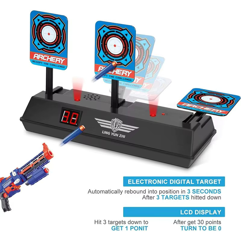 ZIVCONCING Elektronisches Ziel für Nerf, Zubehör, mit Licht und Soundeffekt - Bild 3