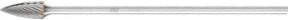 PFERD Hartmetall Frässtift Spitzbogen SPG universal fein, Farbe: Silber, Durchmesser: 06 mm, Länge: 13 mm, Schaft-Durchmesser: 3 mm, Schaft-Länge: 75 mm - Bild 1