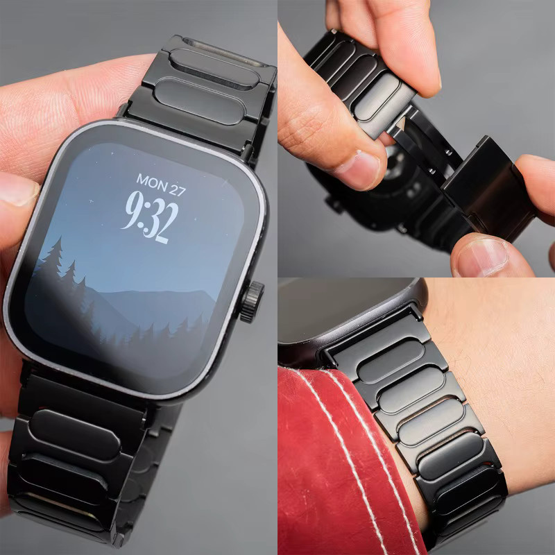 CAOWTAN Uhrenarmband Titan, Edelstahl, Schwarz, Unisex - Bild 2