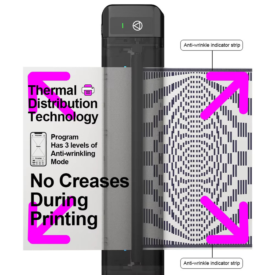 OZER M08Pro Drahtloser Thermodrucker für Tattoo Transfer Schablonen, Tragbarer Bluetooth Kopierer in Schwarz - Bild 5