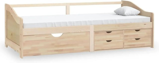 vidaXL Tagesbett 3-Sitzer aus Massivholz Kiefer mit Schubladen, Skandinavischer Stil, B/T/H: 90 x 200 x 66 cm - Bild 1