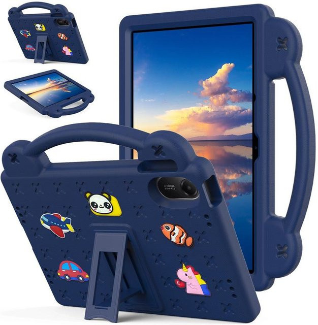 Xiaomi Redmi Pad 2 11 (2025) Tablet Hülle mit Cartoon Anti-Fall Schutz in Navy Blau - Bild 1