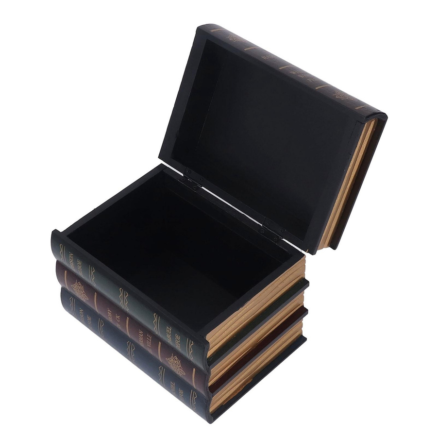 Dekorative Buchbox von KaiSai im Vintage-Stil, goldfarben, aus Kunstleder und Faserplatte mit Aufbewahrungsfunktion - Bild 3