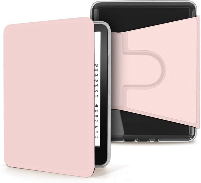 Acrylhülle mit Drehständer für Kindle Paperwhite 11. Generation 6 Zoll in Rosa mit Auto Sleep Cover - Bild 1