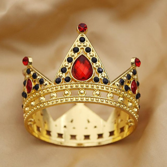 YIRAN Jewelry Diadem, Messing, Gold, Rubin, Kinder - Bild 1