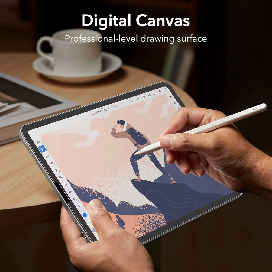 2 Stück matte Papierfolie Displayschutzfolie für Samsung Galaxy Tab S9 FE Plus, S8, S7, S6 Lite, A9 Plus, A8, A7 Lite, transparent - Bild 5