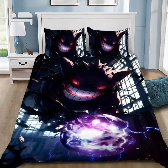 Bettwäscheset Lodestar mit Pokémon Motiv aus Mikrofaser, Schwarz, B/H: 135 x 200 cm - Bild 1