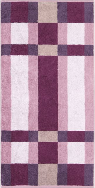 Handtuch DELIGHT von cawo in Pink und Purple, kariertes Baumwoll-Frottier für Erwachsene - Bild 1