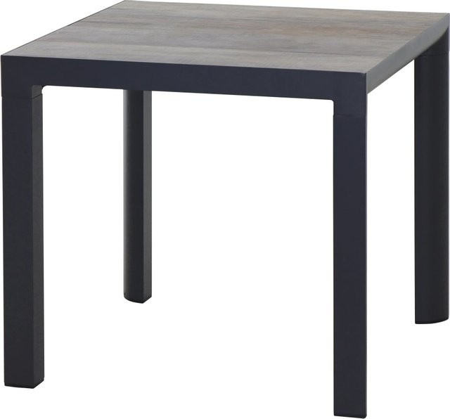 Siena Garden Gartentisch Silva Rechteckig aus Keramik in Washed Grey B/T: 80 x 80 cm - Bild 1