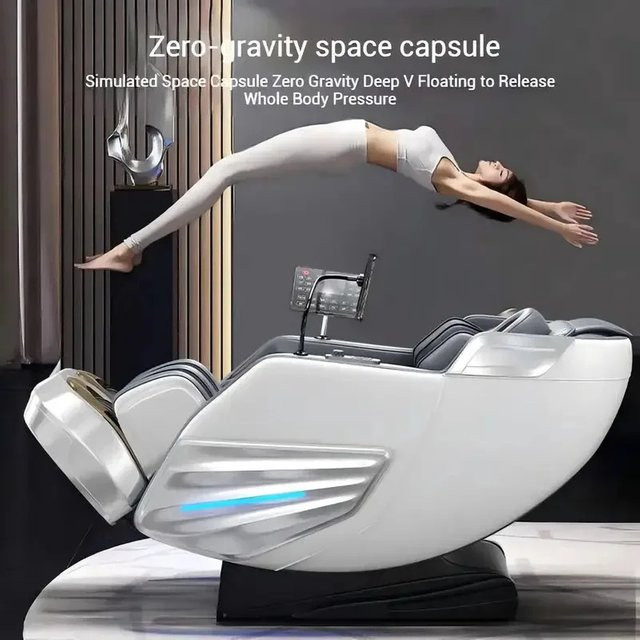 MUFU 4D Shiatsu Massagesessel mit SL-Track, Zero Gravity, Heizung und Airbags, Farbe: Schwarz oder Blau - Bild 1
