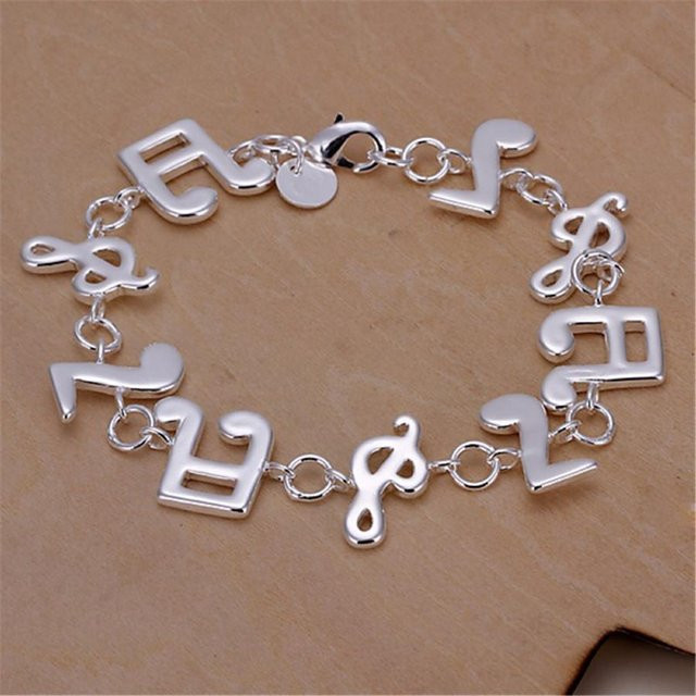 Armband Musiknoten, grau, Unisex - Bild 1