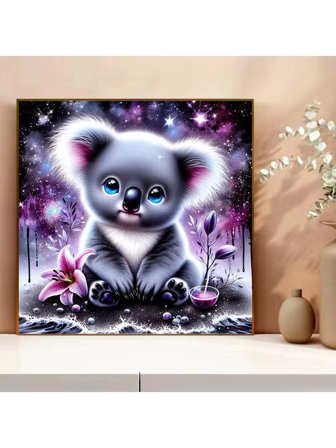 Evershine Kreuzstich-Set Koala 5D-DIY-Stickerei als handgefertigtes Kunstbild in Multicolour, B/H: 30 x 30 cm - Bild 4