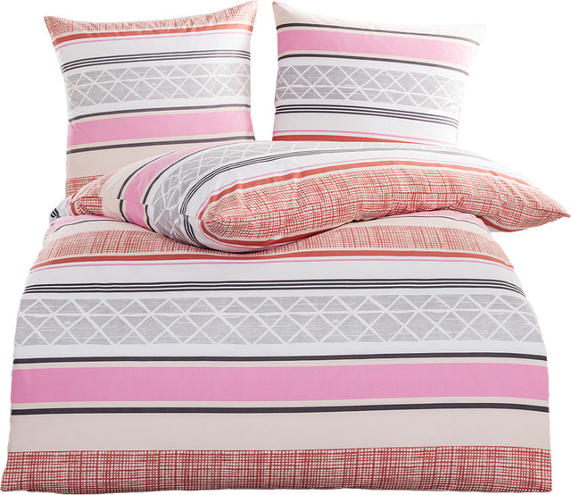 Dreamtex Soft-Touch-Mikrofaser-Bettwäsche mit Reißverschluss, B/H: 135 x 200 cm und Kissen 80 x 80 cm, Mikrofaser/Polyester - Bild 1