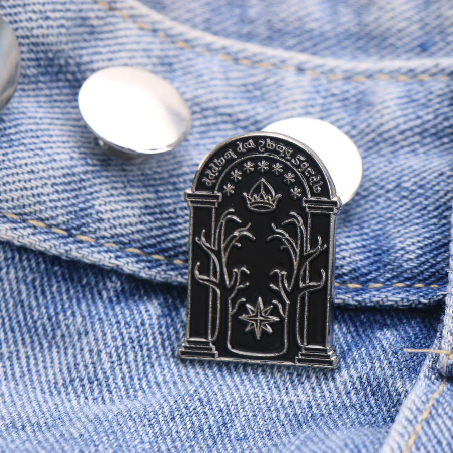 Crown & Tree Emaille Pin, Cartoon Revers Abzeichen, Unisex - Bild 2