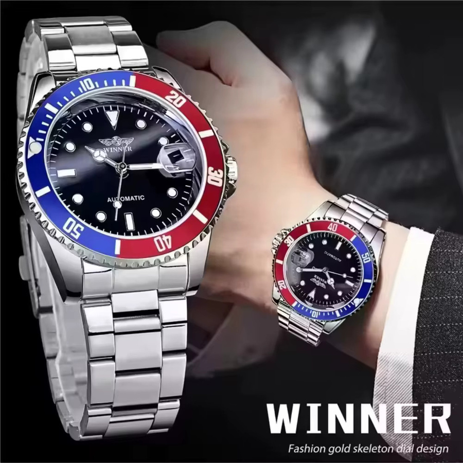 FORSINING Armbanduhr Automatik, Edelstahl, Schwarz, Herren - Bild 2