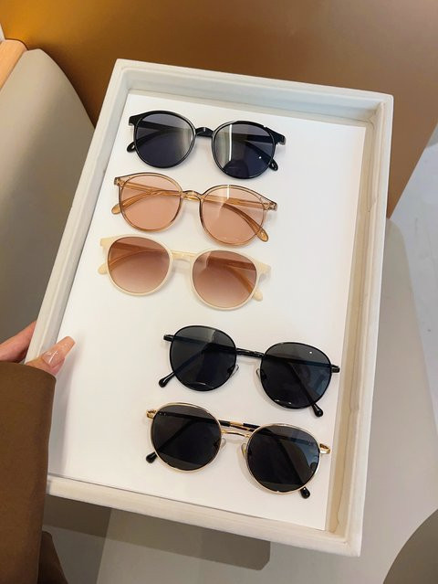 CAIPAI Sonnenbrille, Unisex, Vollrand, Round, Kunststoff, Black - Bild 1