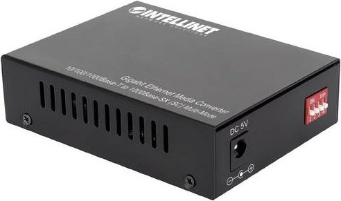 Intellinet 508544 Medienkonverter 10/100/1000MBit/s Ethernet LAN Schwarz - Bild 1