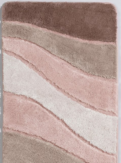 Meusch Badeteppich mit Wellenmotiv in Beige und Multicolour, rutschhemmend, 100% Polyacryl - Bild 1