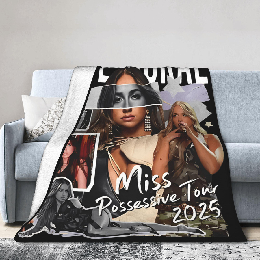 Tate McRae Miss Possessive Tour 2025 Überwurfdecke für Kinder und Jugendliche, Mehrfarbig, B/H: 75 x 90 cm - Bild 3