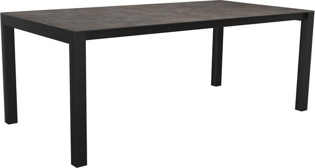 Stern Ausziehtisch aus Aluminium in Anthrazit mit Silverstar Stone Tischplatte B/T: 250 x 100 cm (ausziehbar auf 200 x 100 cm) - Bild 1
