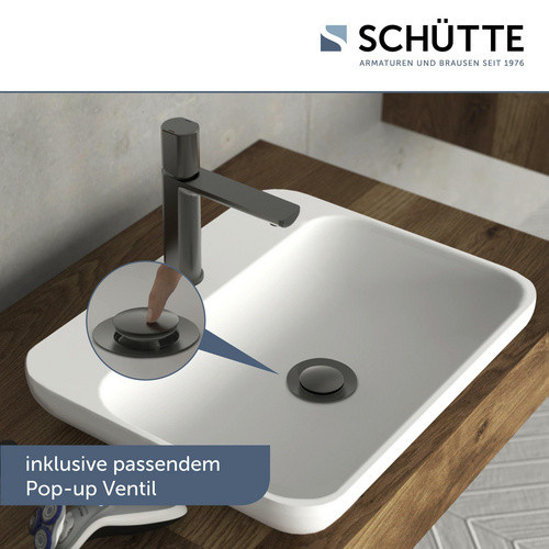 Schütte Waschtischarmatur New York Einhebelmischer mit Pop-up-Abfluss in Graphit Matt Grau - Bild 3