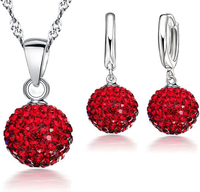 YAAMELI Schmuck-Set 925 Silber, Kristall, Zirkonia, Damen - Bild 1
