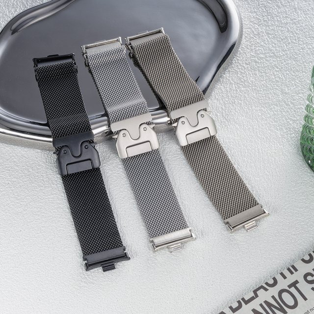 FancyWrist Uhrenarmband Edelstahl, Milanaise, Silber, Unisex - Bild 1