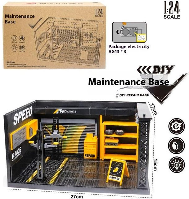 Linyi toy car Reparaturwerkstatt Parkplatz, Fahrzeuge, 1:24, ab 14 Jahre - Bild 1