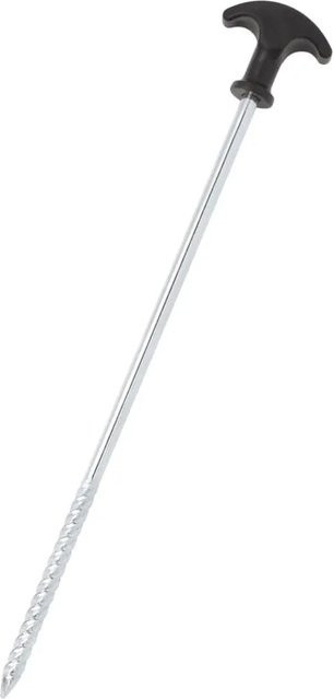 vidaXL Zeltheringe aus verzinktem Stahl und PP, 24 Stück, Länge: 30 cm, Durchmesser: 7 mm, Silbern/Schwarz - Bild 1