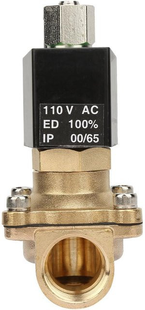 Elektrisches Magnetventil G3Celsius4 DN20 aus Messing mit 12V Spannung, öffnend, mehrfarbig - Bild 1