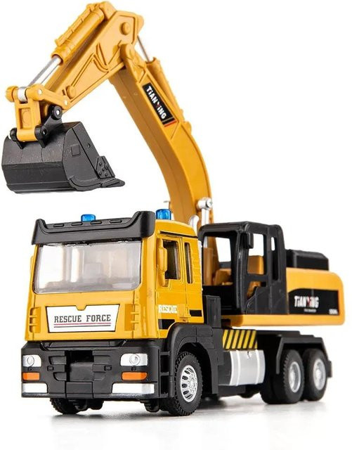 Linyi toy car Sandtransport LKW Bagger Betonmischer, 1:32, ab 14 Jahren - Bild 1