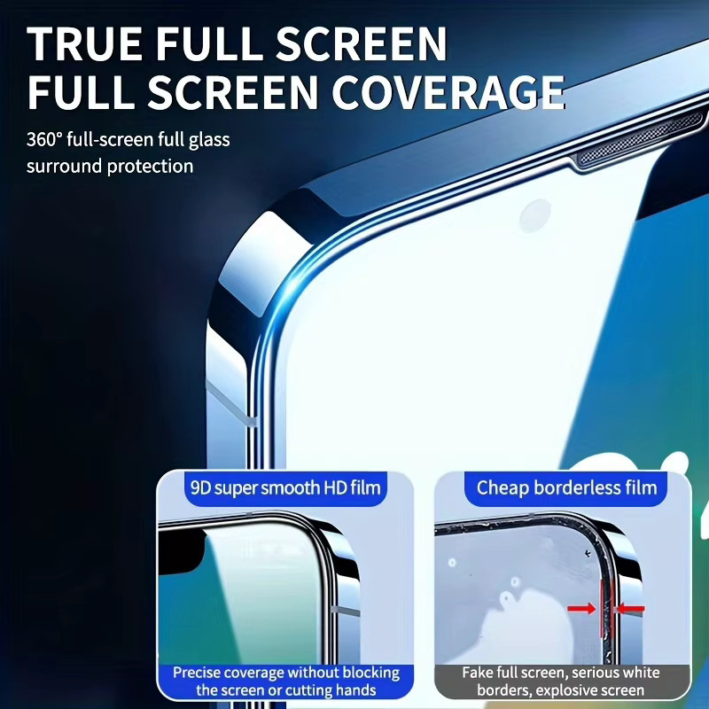3er-Pack HD Displayschutz aus gehärtetem Glas für Apple iPhone (kompatibel mit iPhone 17, 16, 15, 14, 13, 12, 11, XS, X, XR), transparent - Bild 3