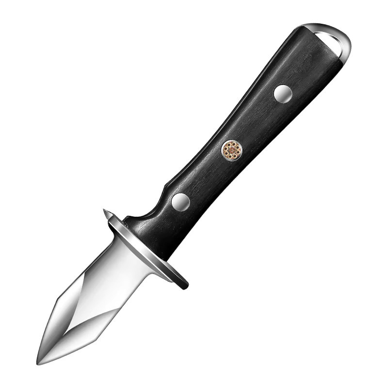 Luxus Austernmesser aus Edelstahl und Holz in Schwarz - Bild 5