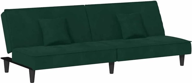 vidaXL Schlafsofa Click-Clack aus Samt in Dunkelgrün mit Massivholzrahmen B/T/H: 200 x 100 x 70 cm - Bild 1