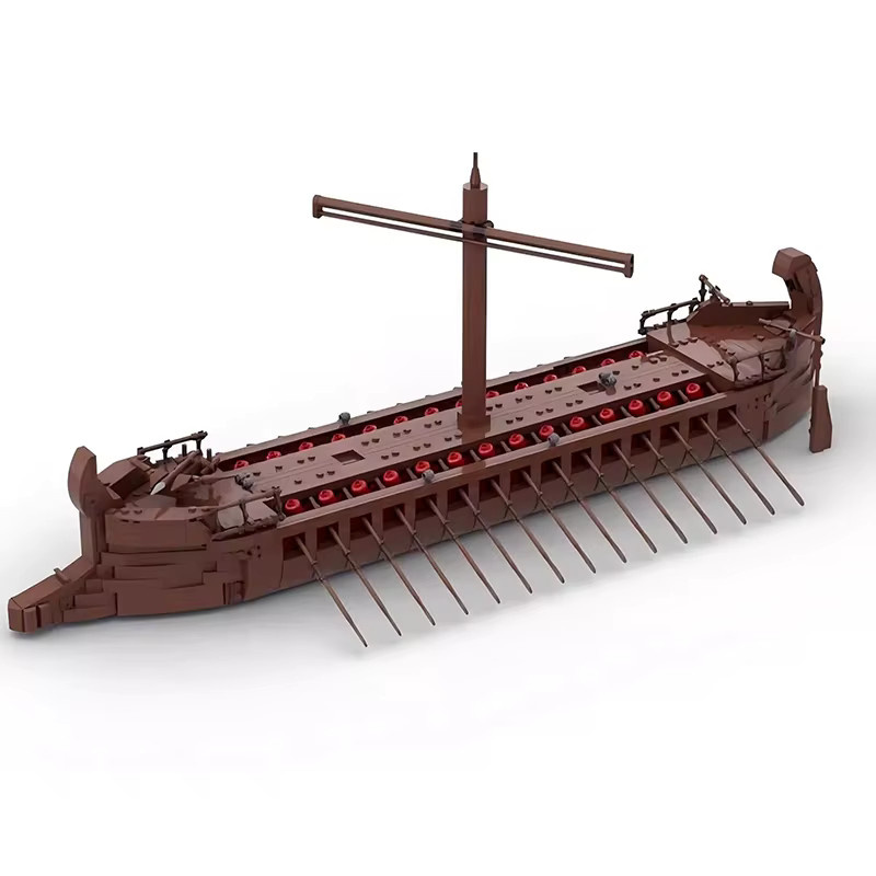 Bricklink Kreatives MOC Griechisches Piratenschiff aus Bausteinen in Braun - Bild 2